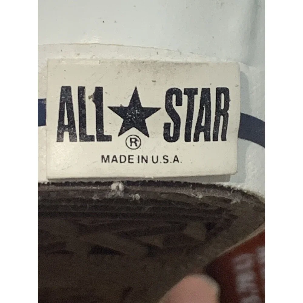CONVERSE VINTAGE All Star Youth Size 13 Cream Sneakers Shoe Chuck Taylor Low Top